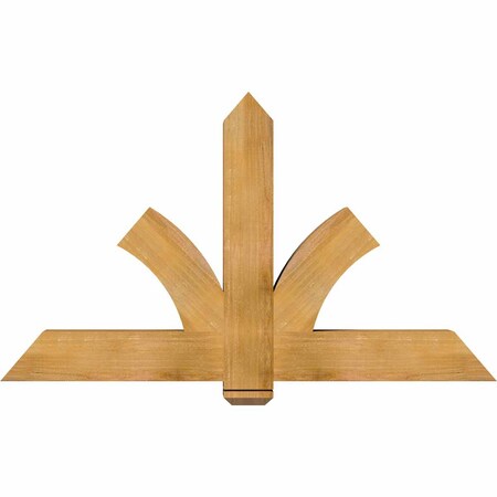 Ekena Millwork Redmond Rough Sawn Timber Gable Bracket, Western Red Cedar, 60"W x 35"H x 6"D x 6"F, 14/12 Pitch GBW060X35X0606RED00RWR